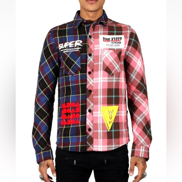 KLEEP Premium 2 Tone Flannel Shirt-Men's Size XL-NWT - Picture 1 of 14